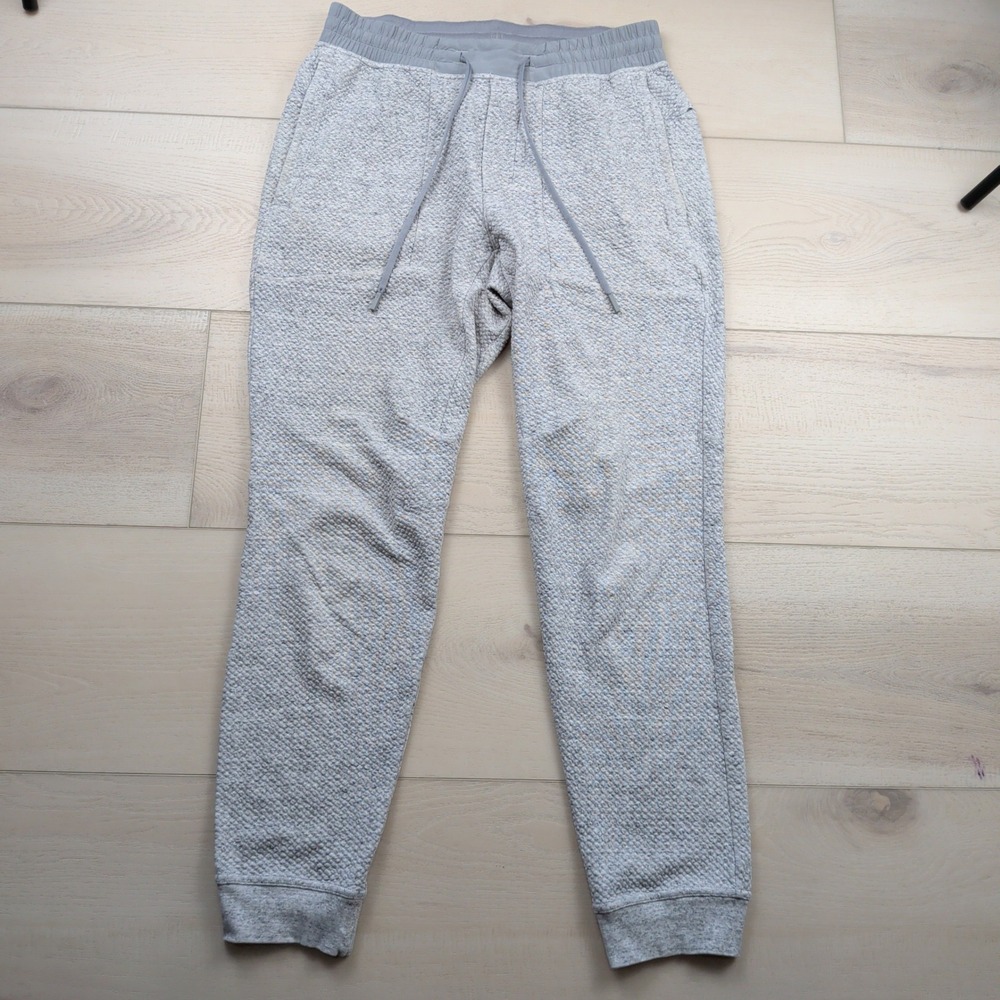 Lululemon At Ease Joggers Mens Medium Grey Textured Knit Pants M5642S